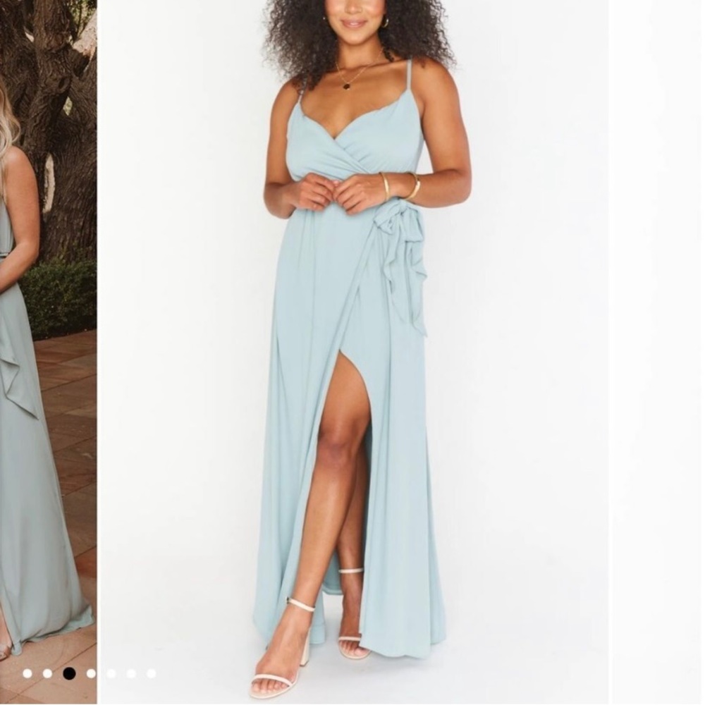 Show Me Your MuMu Blue Maxi Gown with Slit